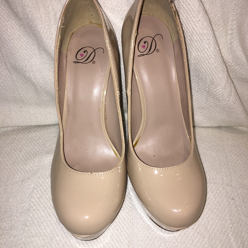 Nude heels.